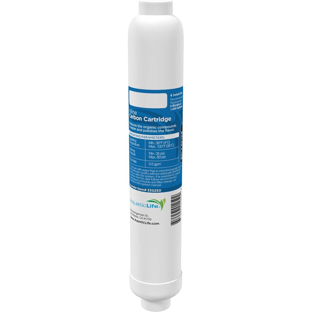 Carbon Filter Inline - Aquarium Inline-Kohlefilter Ersatzkartusche oder RO-System und