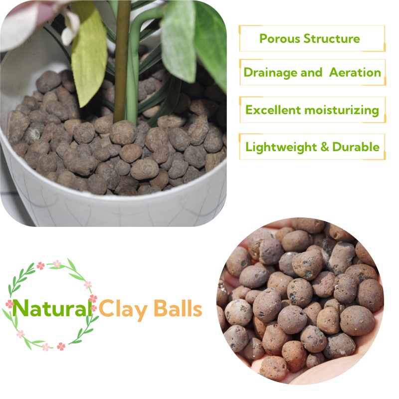 Clay Pebble Growing - 2L/1L Organische Tonkugeln, Blumensubstrat Drainage-Expandiertes Tonmaterial,