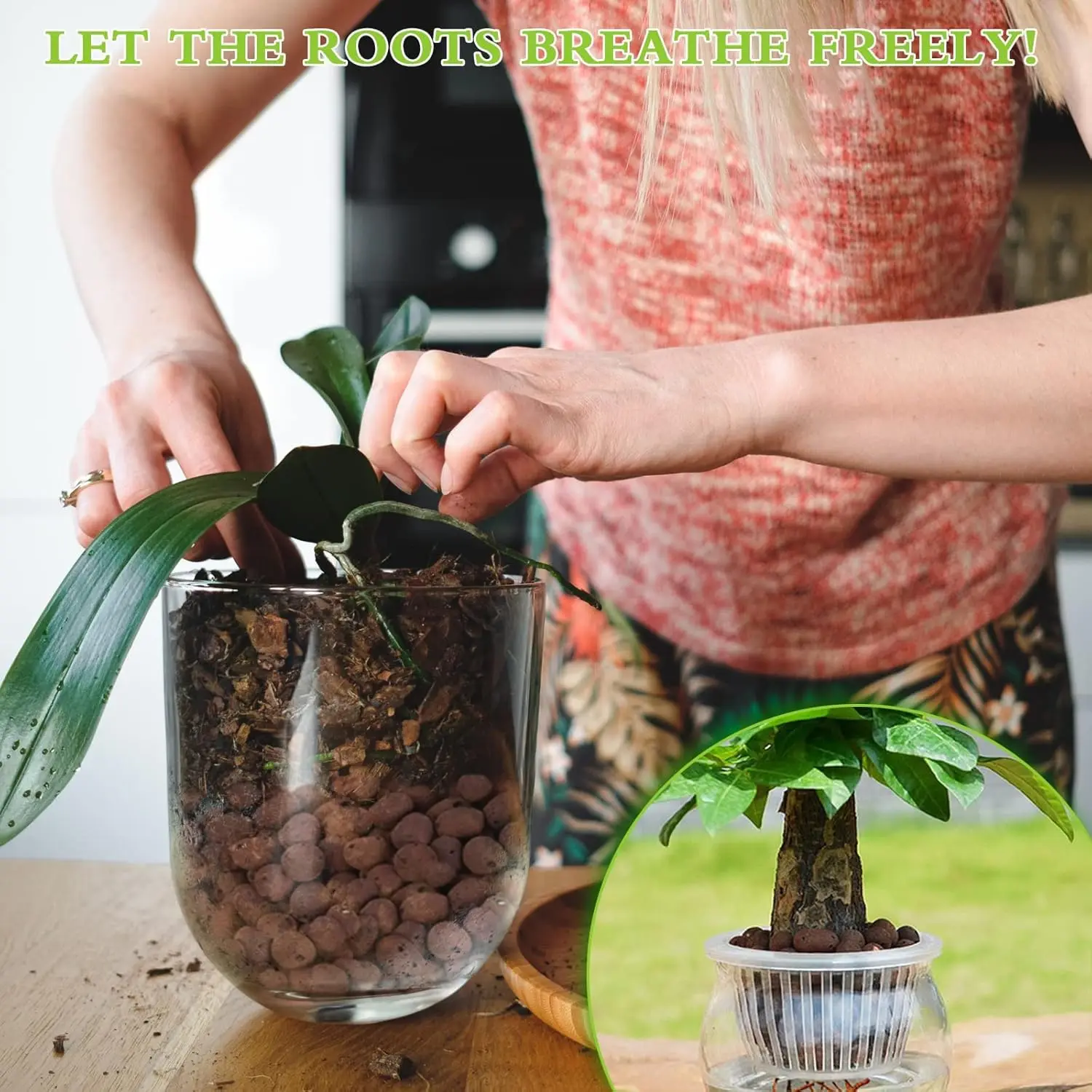 Clay Pebble Growing - 1 l natürliche erweiterte Tonkieselsteine für