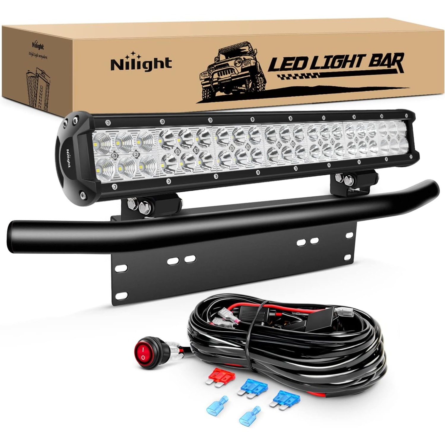 Nilight 20 Zoll 126W LED-Licht – Flood Tray Table Bewertung und Preis