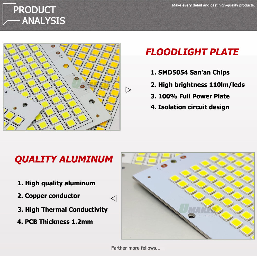 1Pc LED PCB SMD5054 Flutlicht  – Flood Tray Table Bewertung und Preis