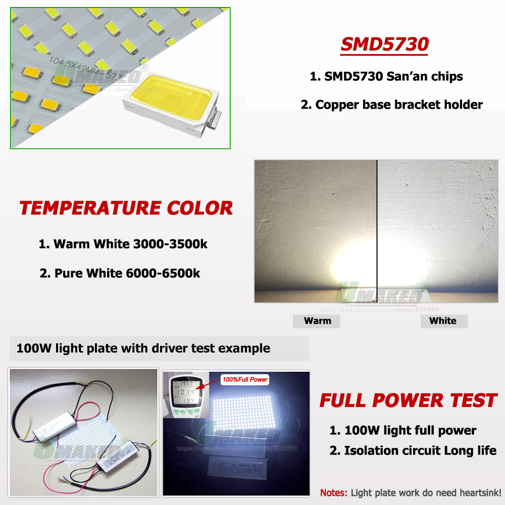 50W LED PCB + Fahrer Flutlicht – Flood Tray Table Bewertung und Preis